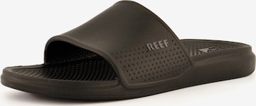 REEF Mules 'Oasis Slide' in Black: front