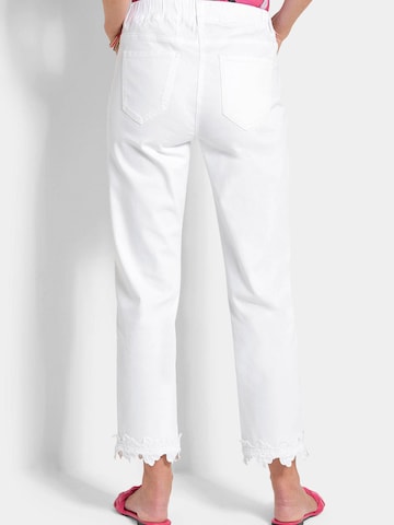 Regular Pantalon Goldner en blanc