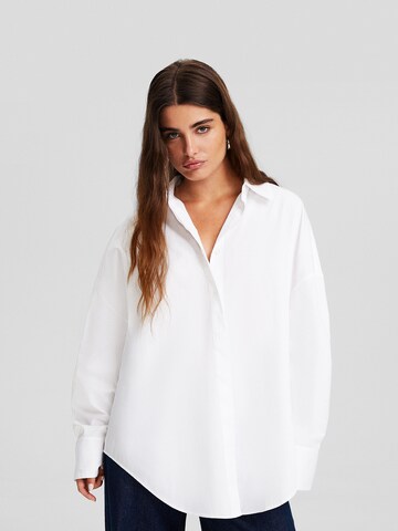 Camicia da donna di Bershka in bianco: frontale