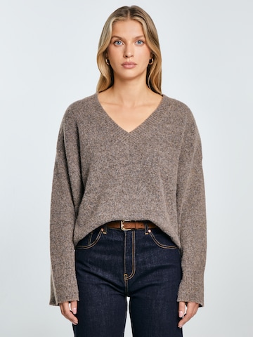 Pullover ' VIOLINA ' di BIG STAR in marrone: frontale