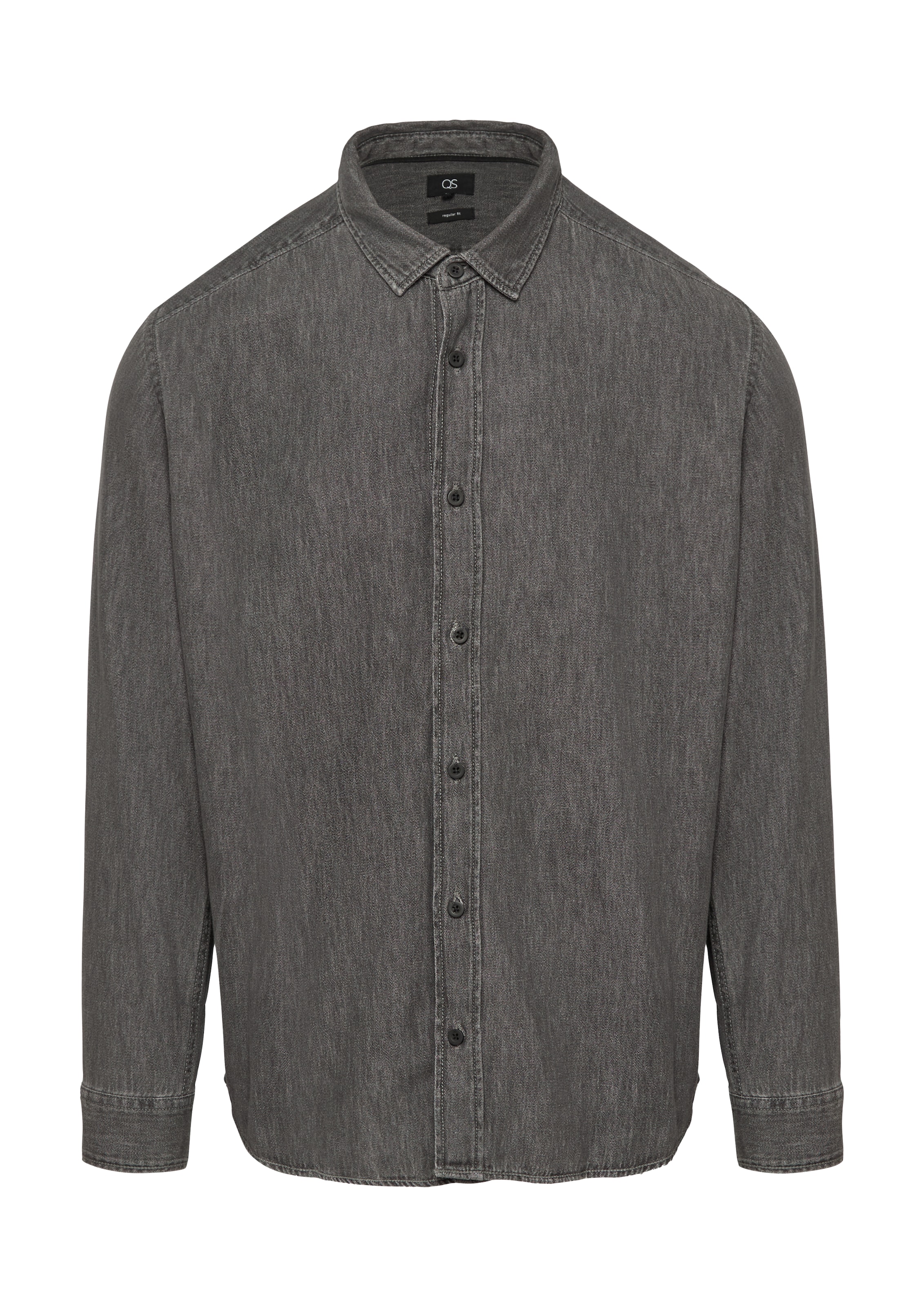 QS Overhemd in Grijs: voorkant