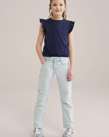 T-Shirt WE Fashion en bleu