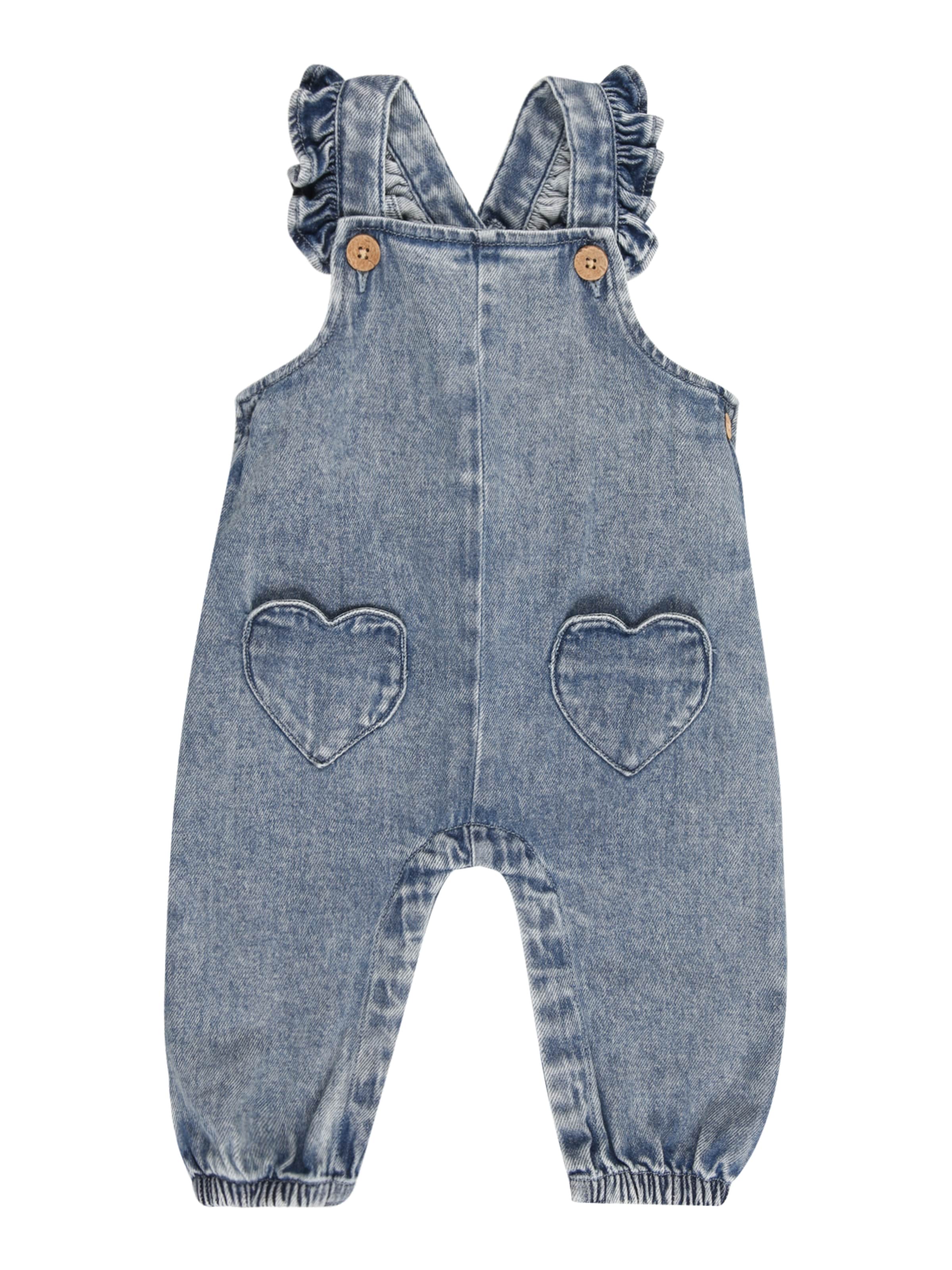 Lil'Atelier Tapered Dungarees 'NBFLULIA' in Blue: front
