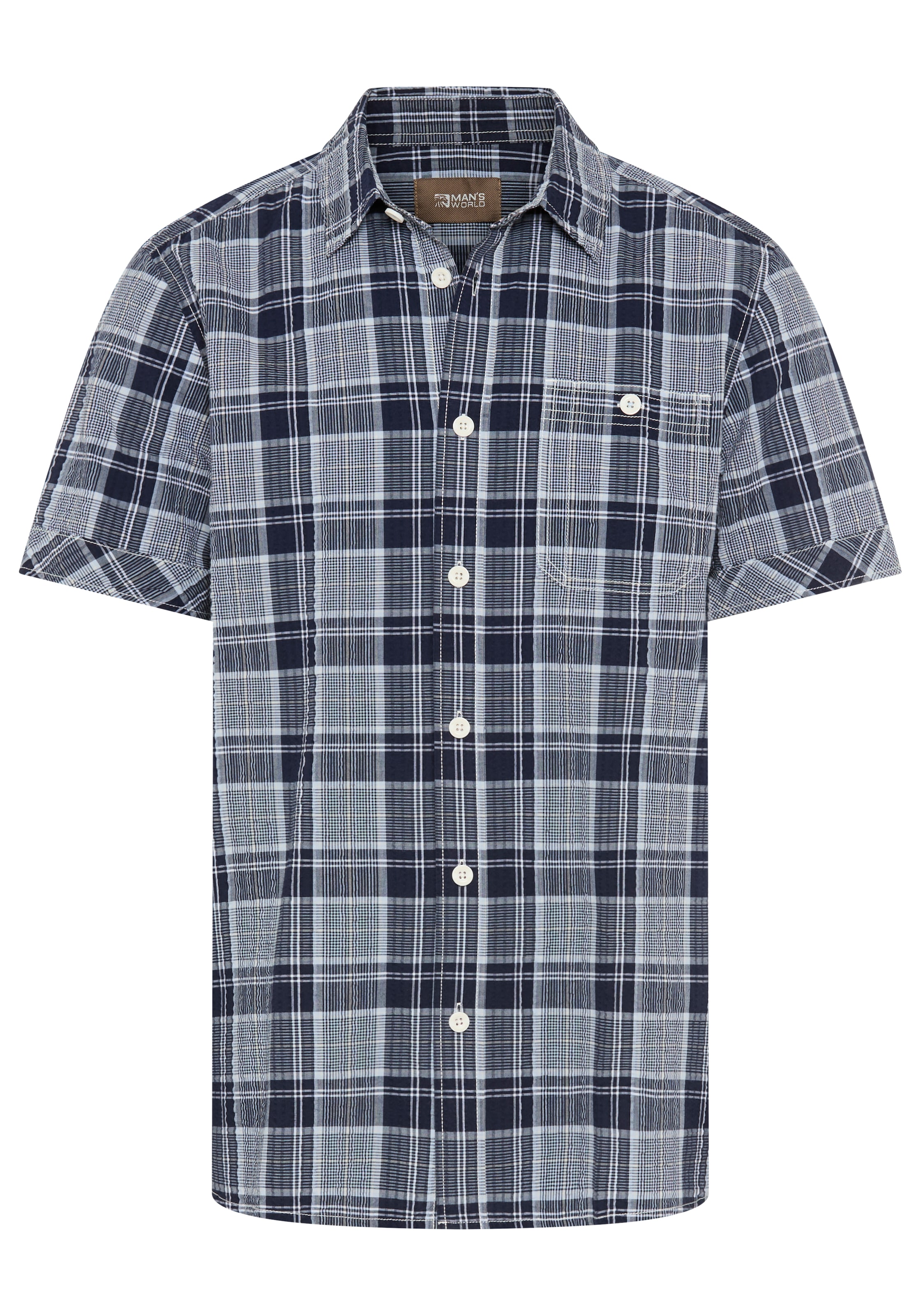 Man's World Hemd in Blau: Vorderseite