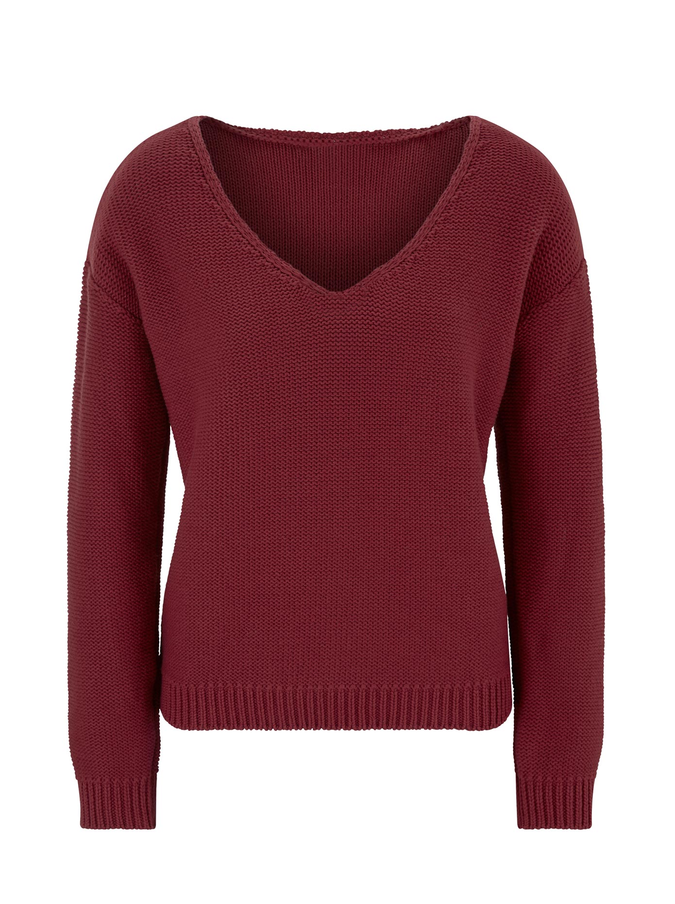 Swetry & dzianina pM8GJ heine Sweter w kolorze Wiśniowo-Czerwonym 