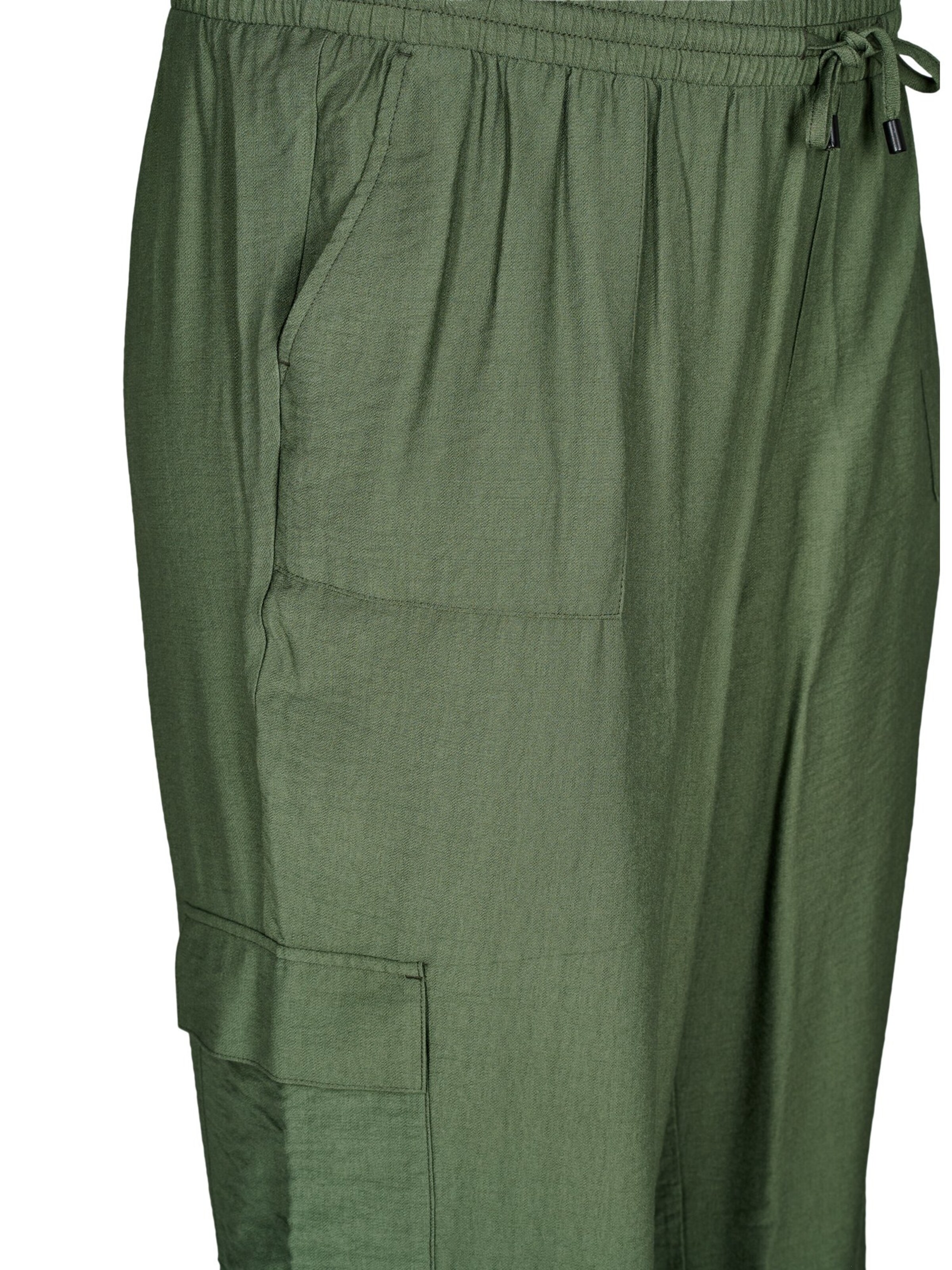 Zizzi - Loosefit Pantalón cargo 'Cavilma' en verde