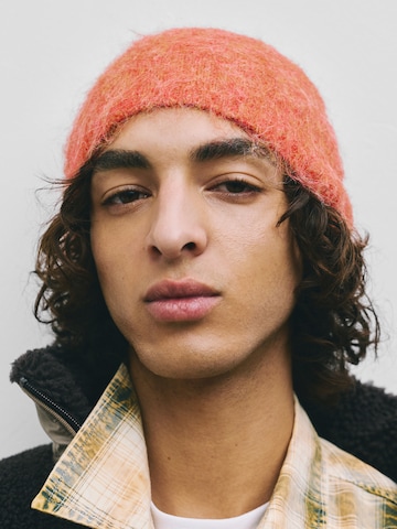 Pull&Bear Mütze 'STWD' in Orange