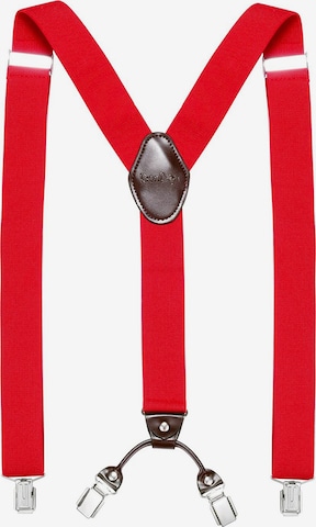DonDon Suspenders in Red: front
