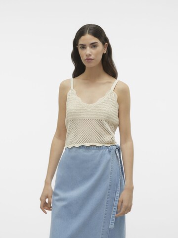 VERO MODA Knitted Top 'BORABORA' in Grey: front