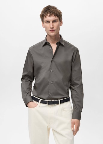 MANGO MAN Regular Fit Hemd 'Play' in Grau: Vorderseite