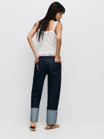 Pull&Bear Top w kolorze biały