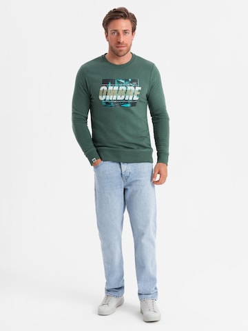 Sweat-shirt Ombre en vert