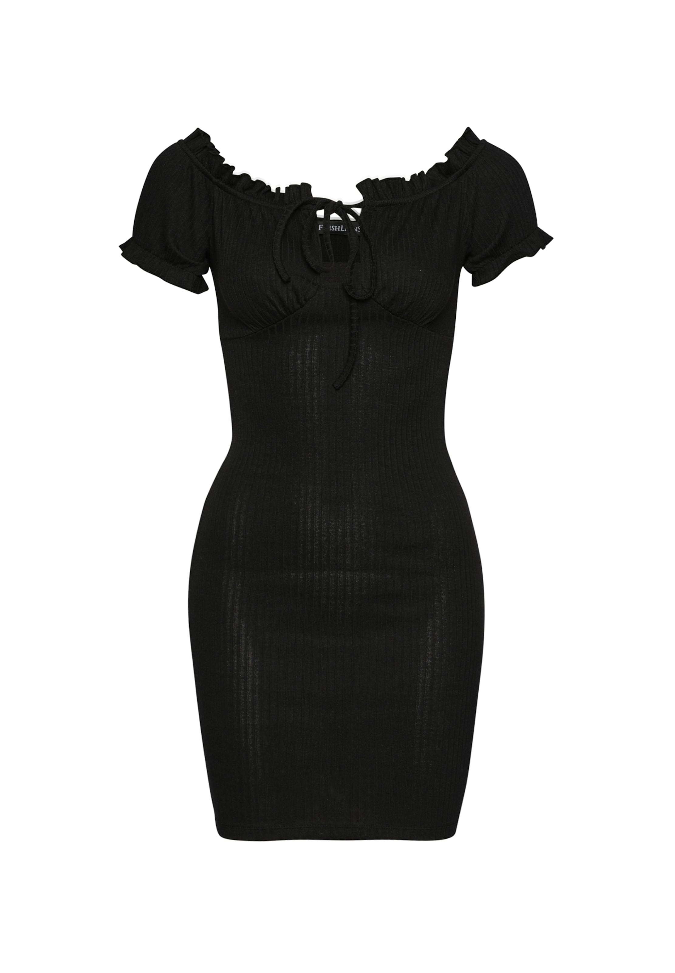 FRESHLIONS Sommerkleid 'Rahel' in Schwarz: Vorderseite