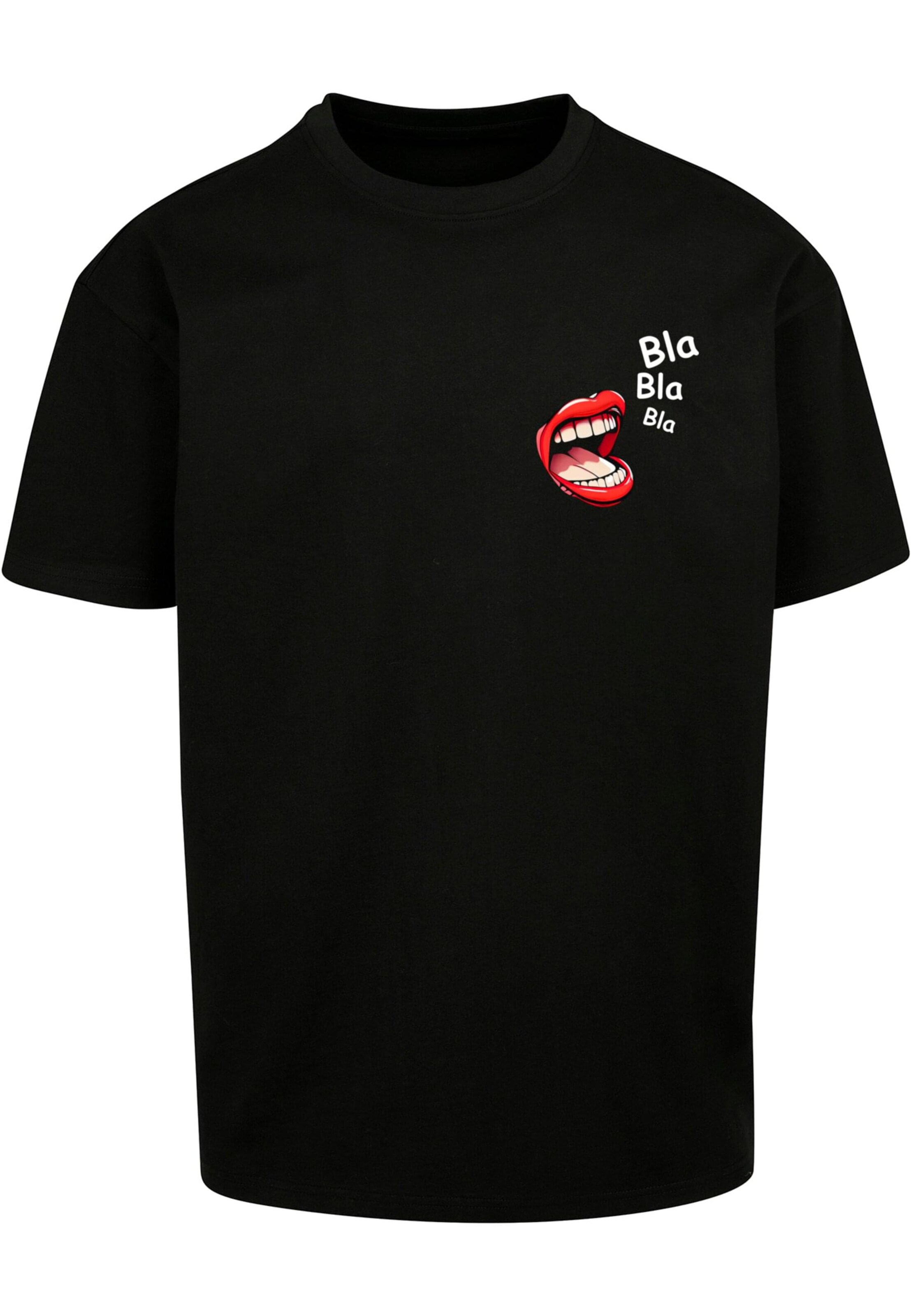 Merchcode Shirt 'Bla Bla Bla Comic' in Black: front