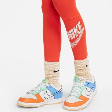 Nike Sportswear Skinny Pajkice | oranžna barva