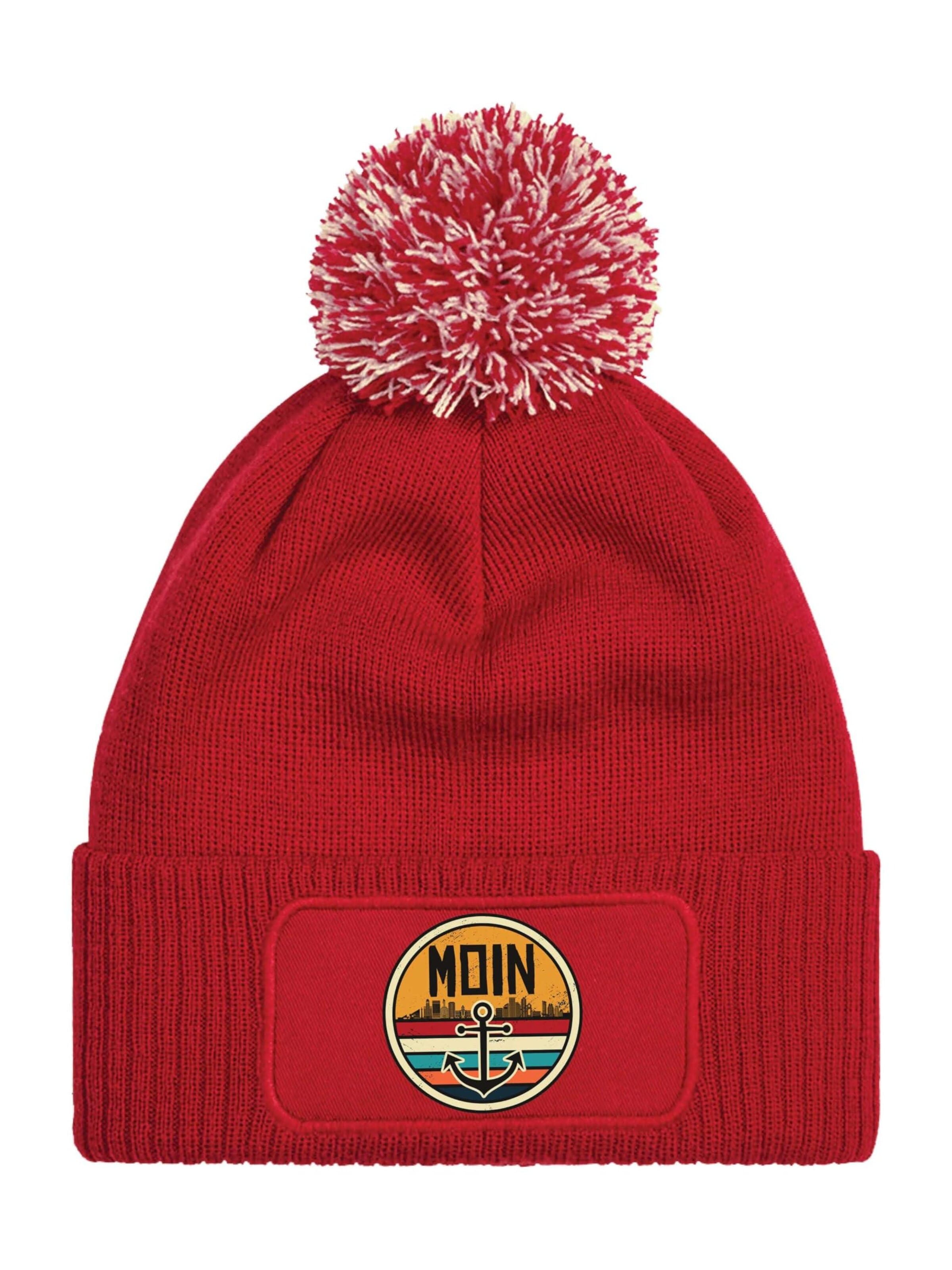 Youth Designz Beanie 'Moin Anker' in Red: front
