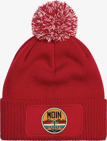 Youth Designz Beanie 'Moin Anker' in Red: front