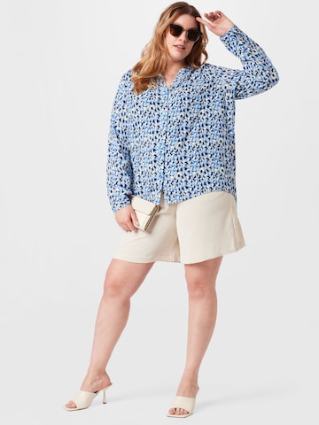 ONLY Carmakoma - Blusa 'Anita' em azul