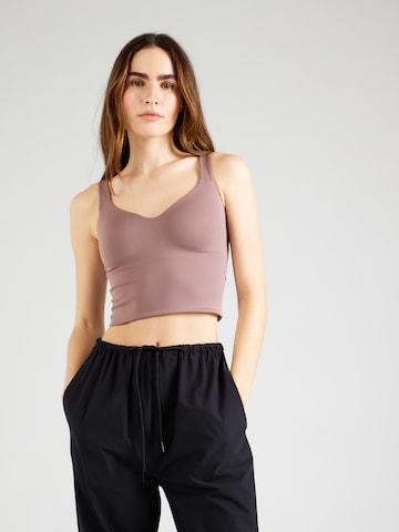 NIKE - Soutien Bustier Soutien de desporto 'ALATE' em roxo: frente