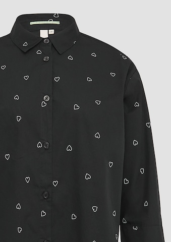 QS Bluse in Schwarz