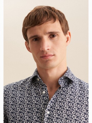 SEIDENSTICKER Slim Fit Hemd in Blau