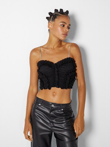 Bershka Top in Schwarz: predná strana