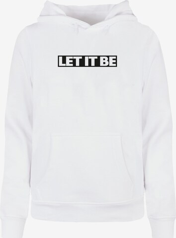 Merchcode Sweatshirt 'Beatles -  Let it be' in Weiß: predná strana