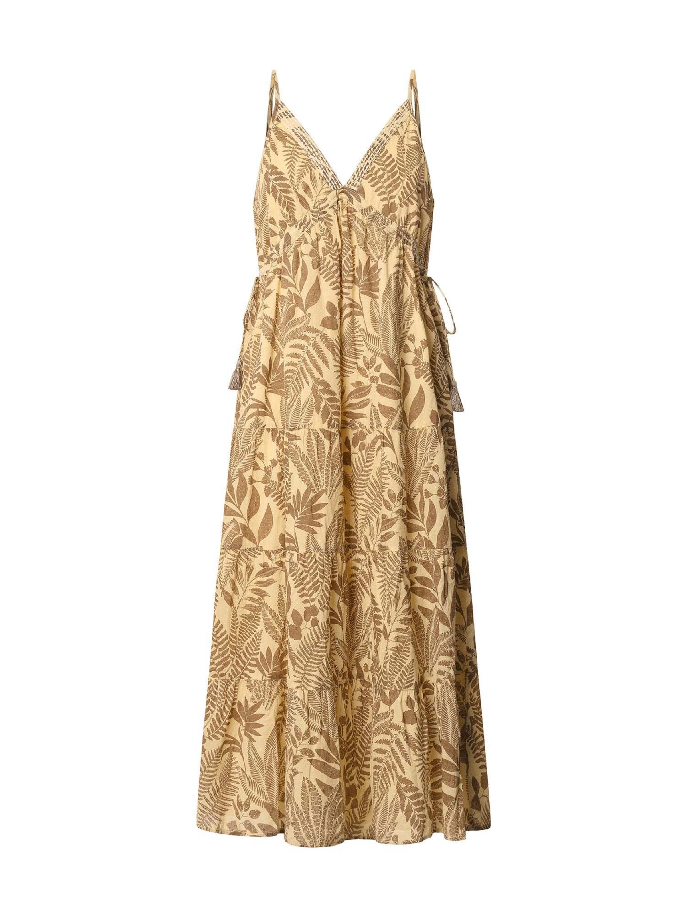 Pepe Jeans Zomerjurk 'Flora' in Bruin: voorkant