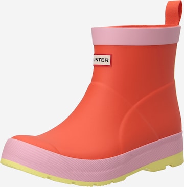 HUNTER Rubber Boots in Orange: front