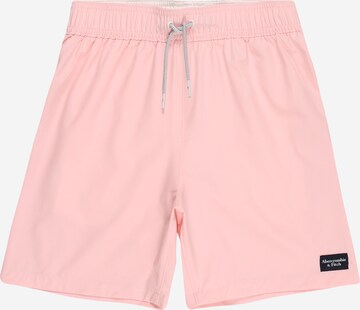 Pantaloncini da bagno di Abercrombie & Fitch in rosa: frontale