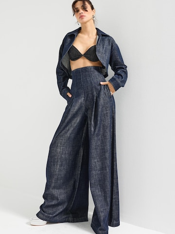 IT'S BASIC Wide leg Jeans 'PALAZZO HIGH RISE JEANS' in Blue: front