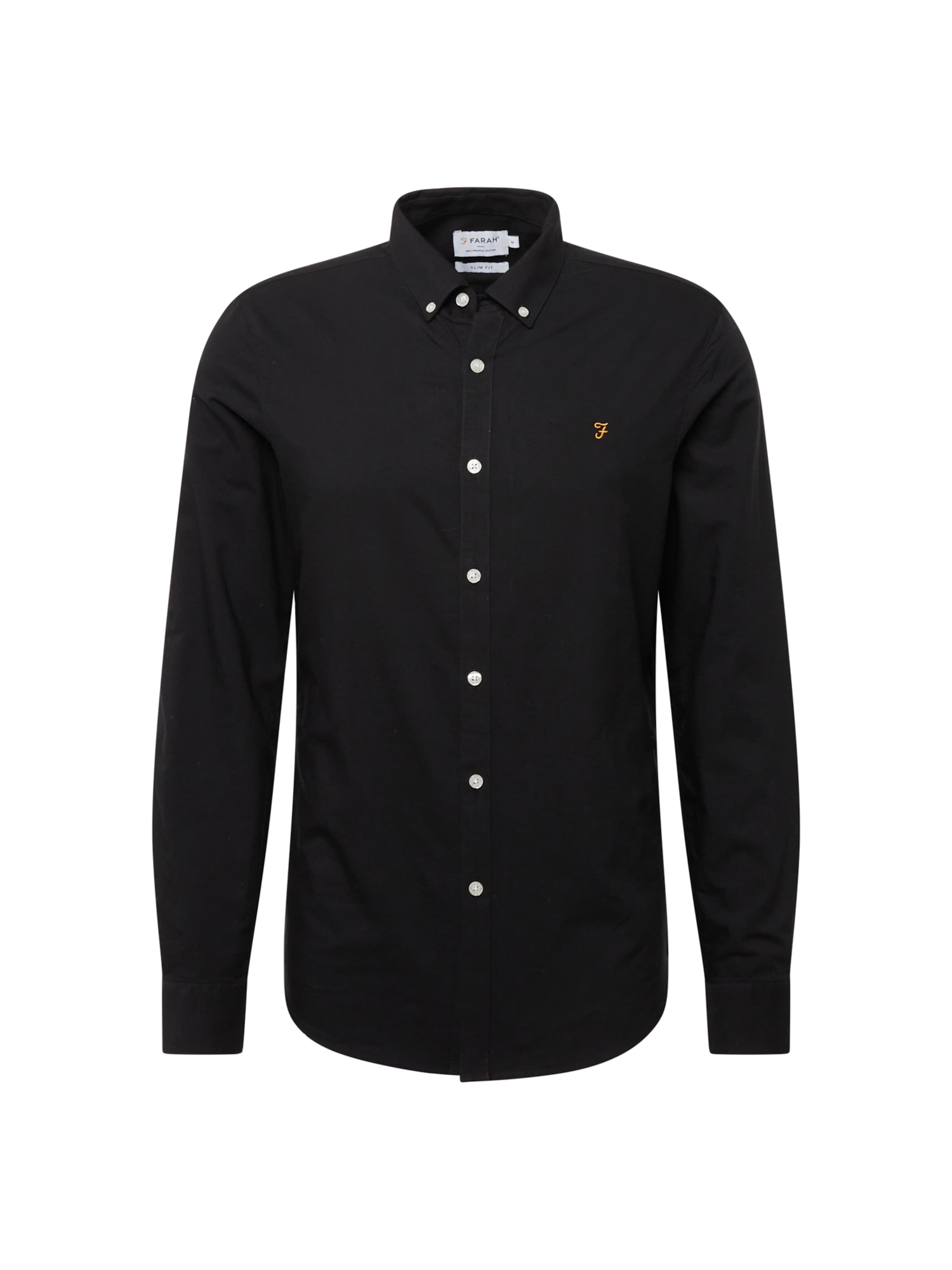 FARAH Regular fit Button Up Shirt 'BREWER' in Black: front