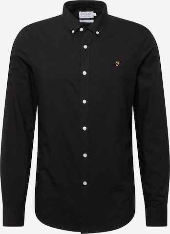 FARAH Button Up Shirt 'BREWER' in Black: front