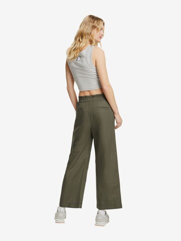 Wide Leg Pantalon ESPRIT en vert