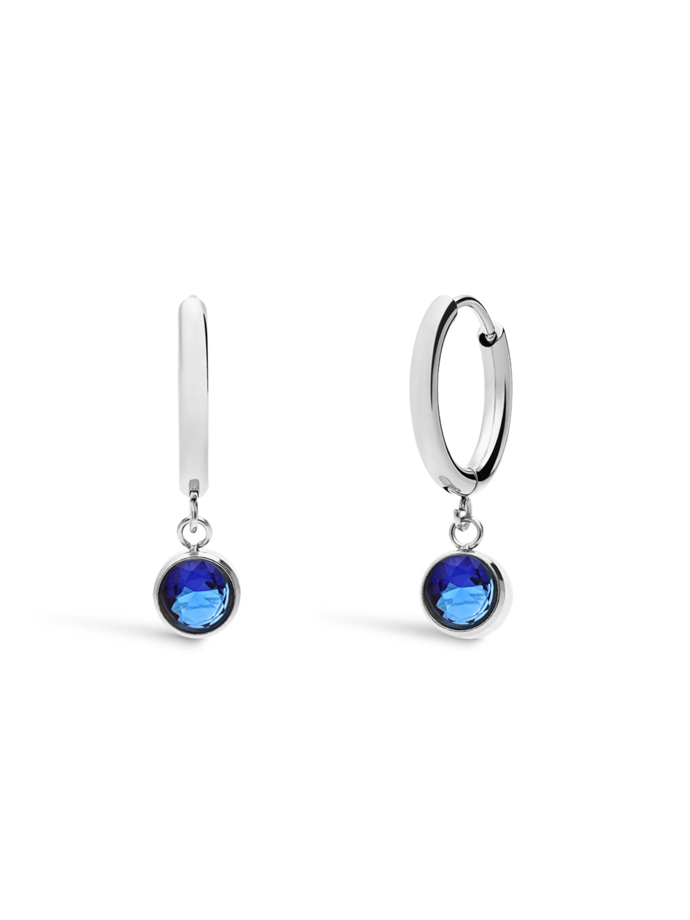 Boucles d'oreilles Lucardi en argent : devant