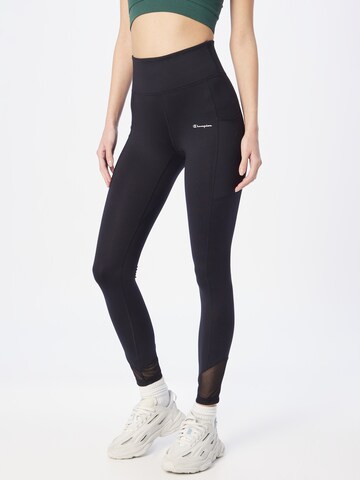 Champion Authentic Athletic Apparel Skinny Workout Pants in Black: front