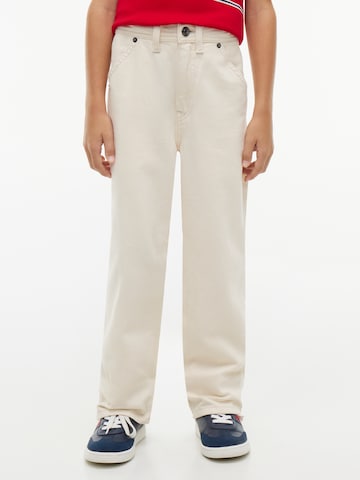 TOMMY HILFIGER Loosefit Jeans 'WORKER' in Beige: voorkant