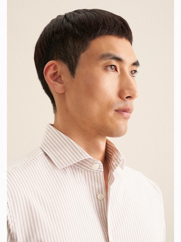 SEIDENSTICKER Regular fit Button Up Shirt 'Schwarze Rose' in Beige