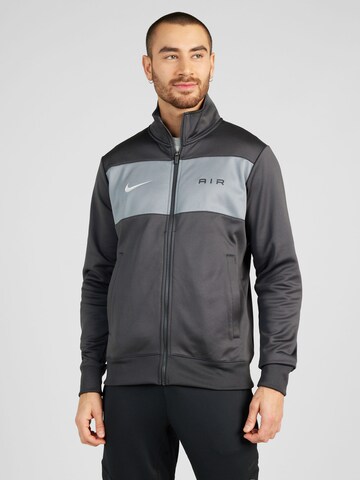 Nike Sportswear Tepláková bunda 'AIR' - Sivá: predná strana