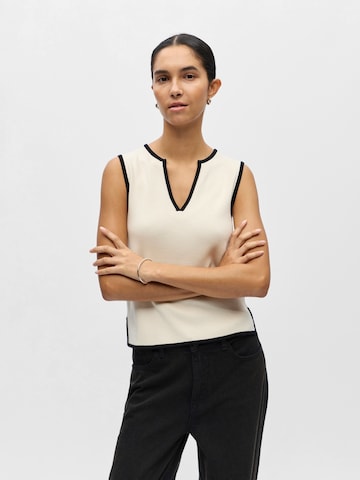 OBJECT Πλεκτό τοπ 'OBJViva' σε μπεζ: μπροστά