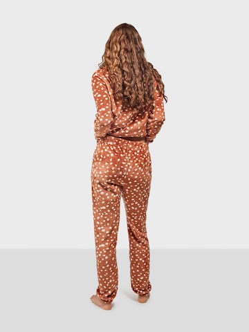 Gisela - Pijama 'Set' en marrón
