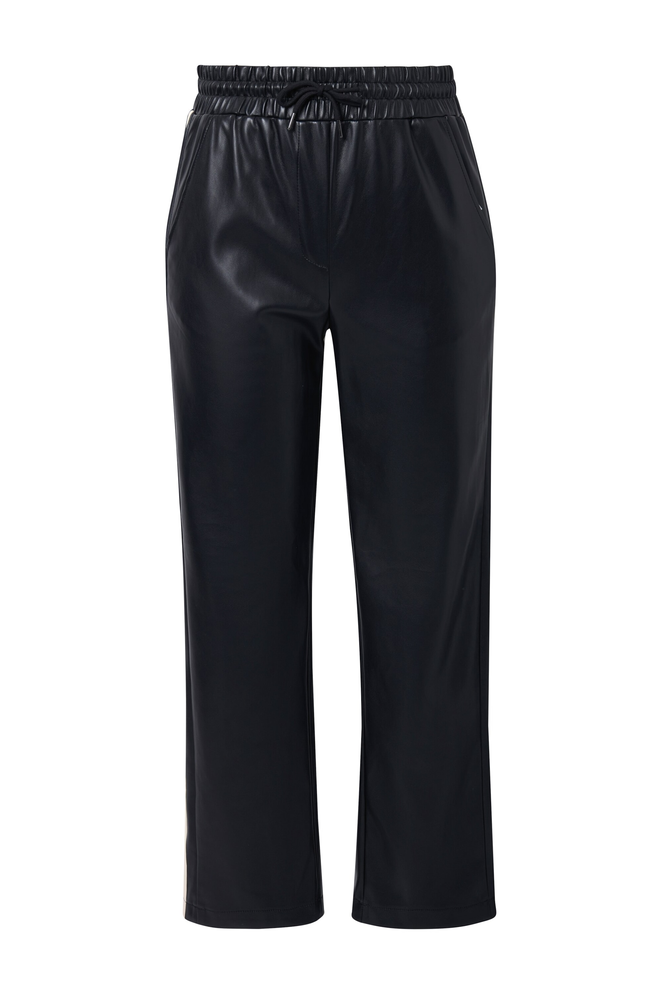 Ulla Popken Regular Trousers in Black: front