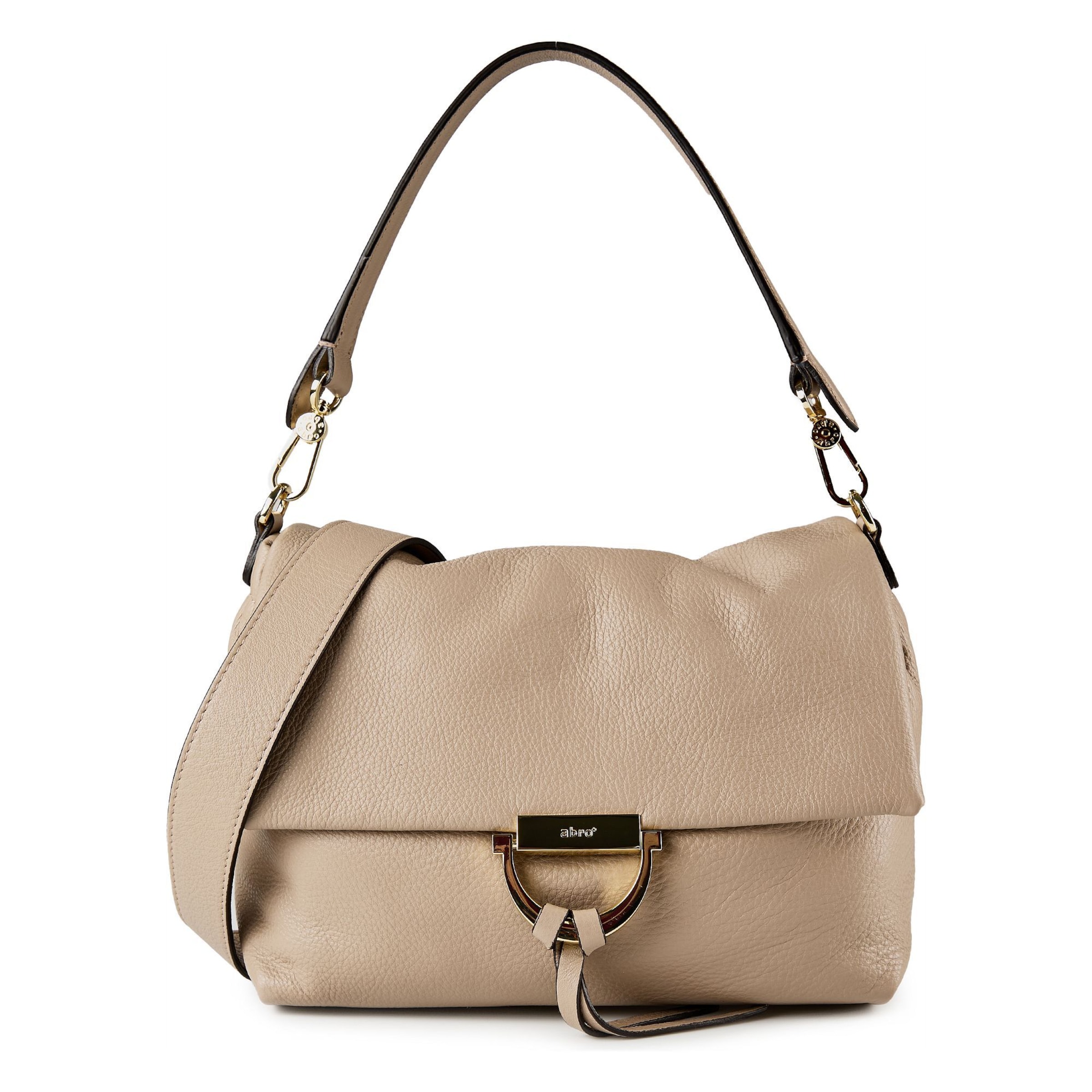 Borsa a spalla 'Temi' di ABRO in beige: frontale