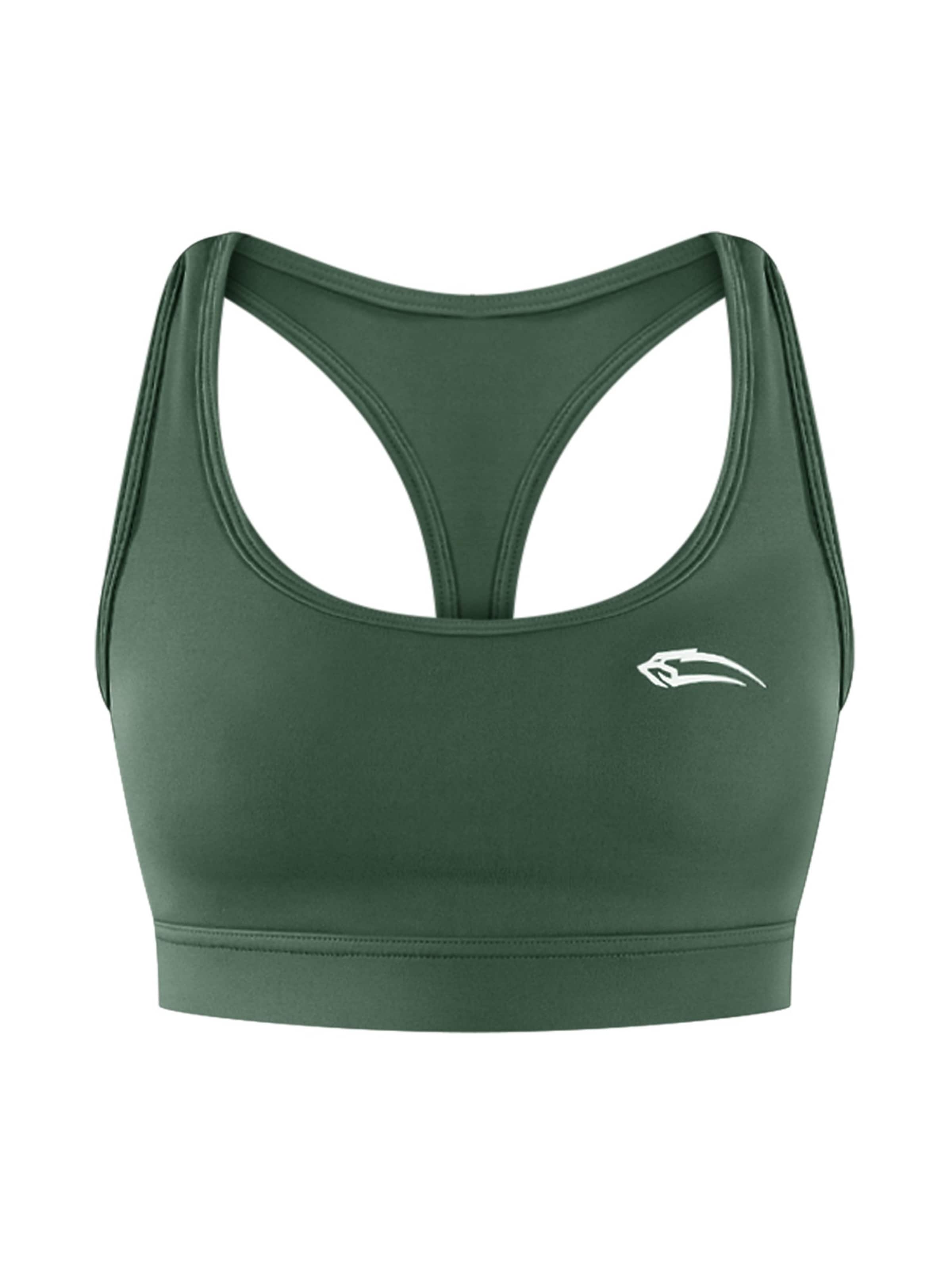 Smilodox Sport-BH 'Advanced Infinite' in Grün: Vorderseite