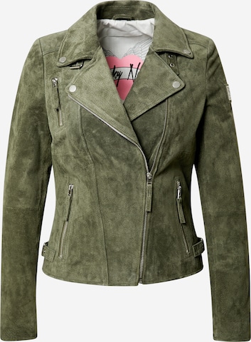 FREAKY NATION Between-Season Jacket 'Bikerprincess' in Green: front