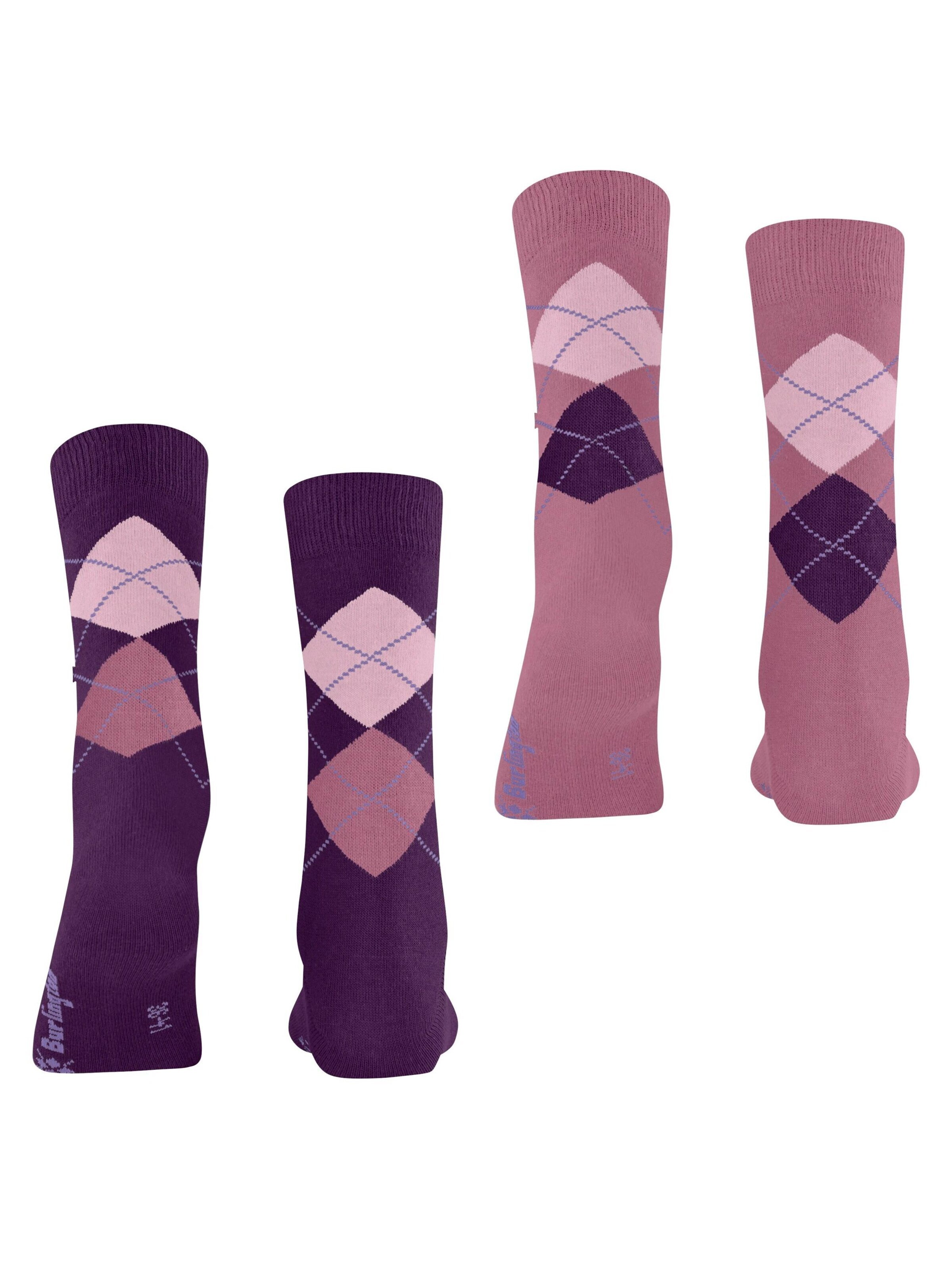 BURLINGTON Socks 'Everyday Argyle' in Purple