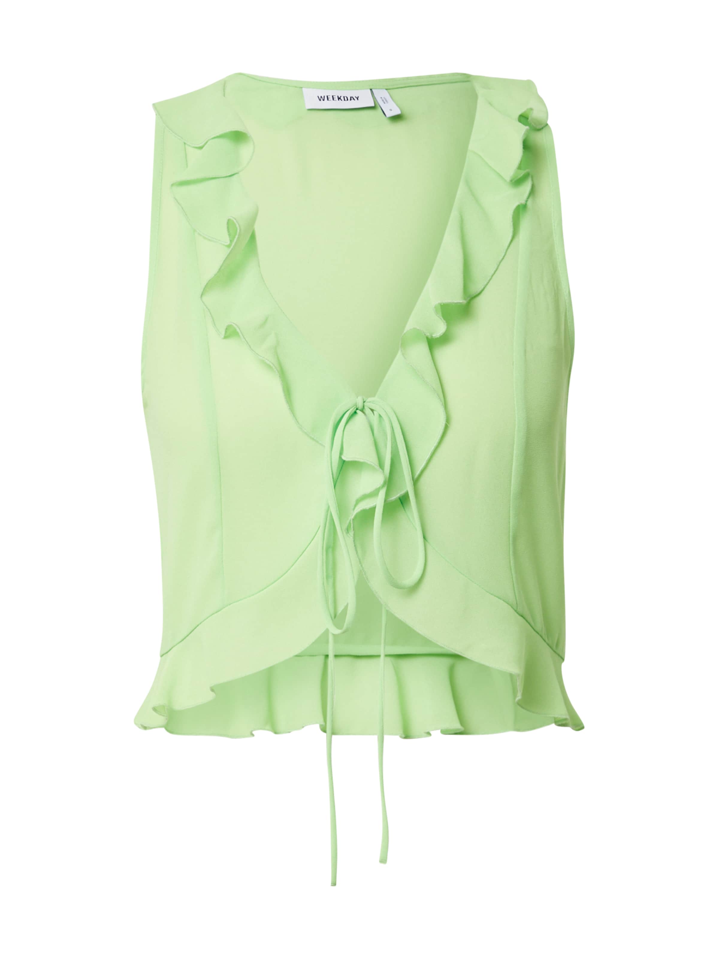 WEEKDAY Top 'Luella' in Groen: voorkant
