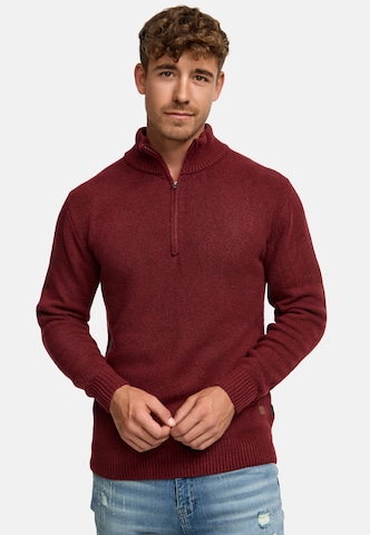 INDICODE JEANS Trui 'Lokant' in Rood: voorkant