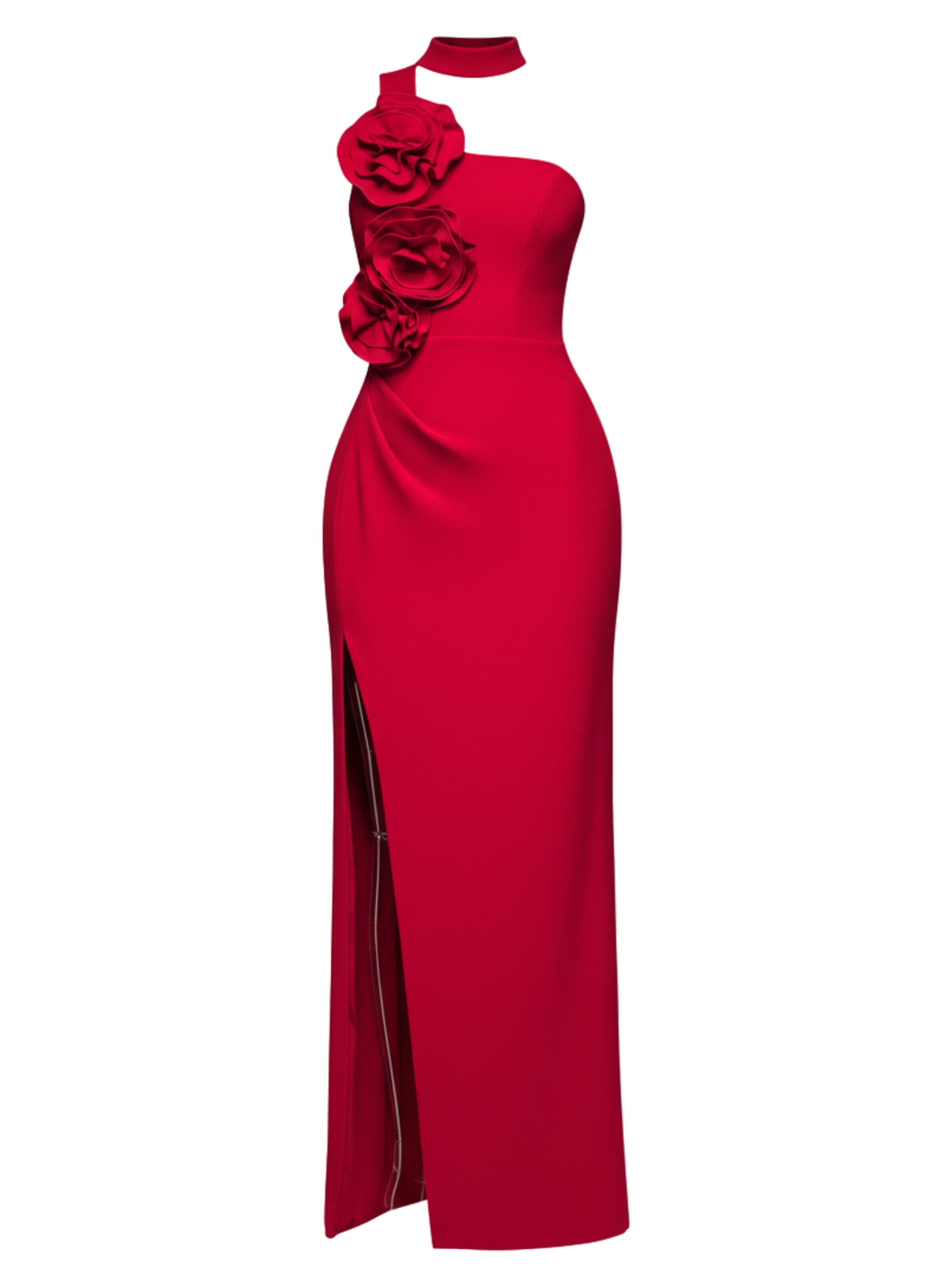 Ombre Abendkleid‌ in Rot: Vorderseite