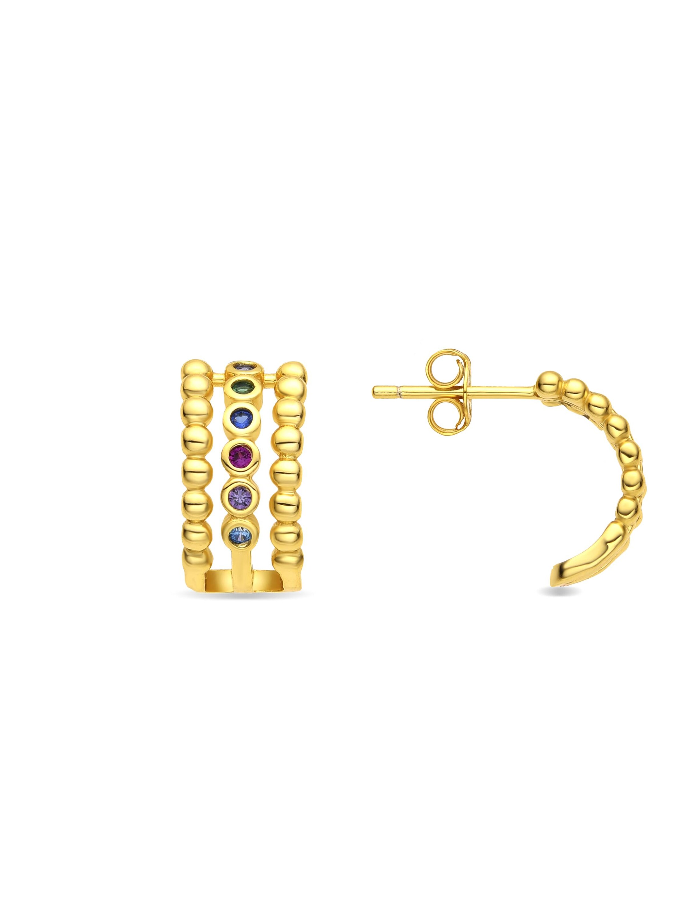 Luxenter Pendientes 'NEAN' en One Size en blanco, Vista del producto